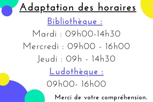 Canicules - Adaptation des horaires