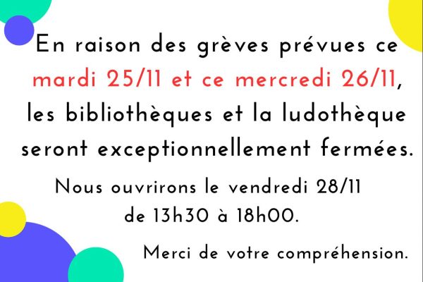 Fermetures exceptionnelles